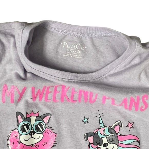 The Children’s Place Purple (7/8) & Jumping Beans Pink (8) Short Sleeve Bundle - Picture 8 of 9